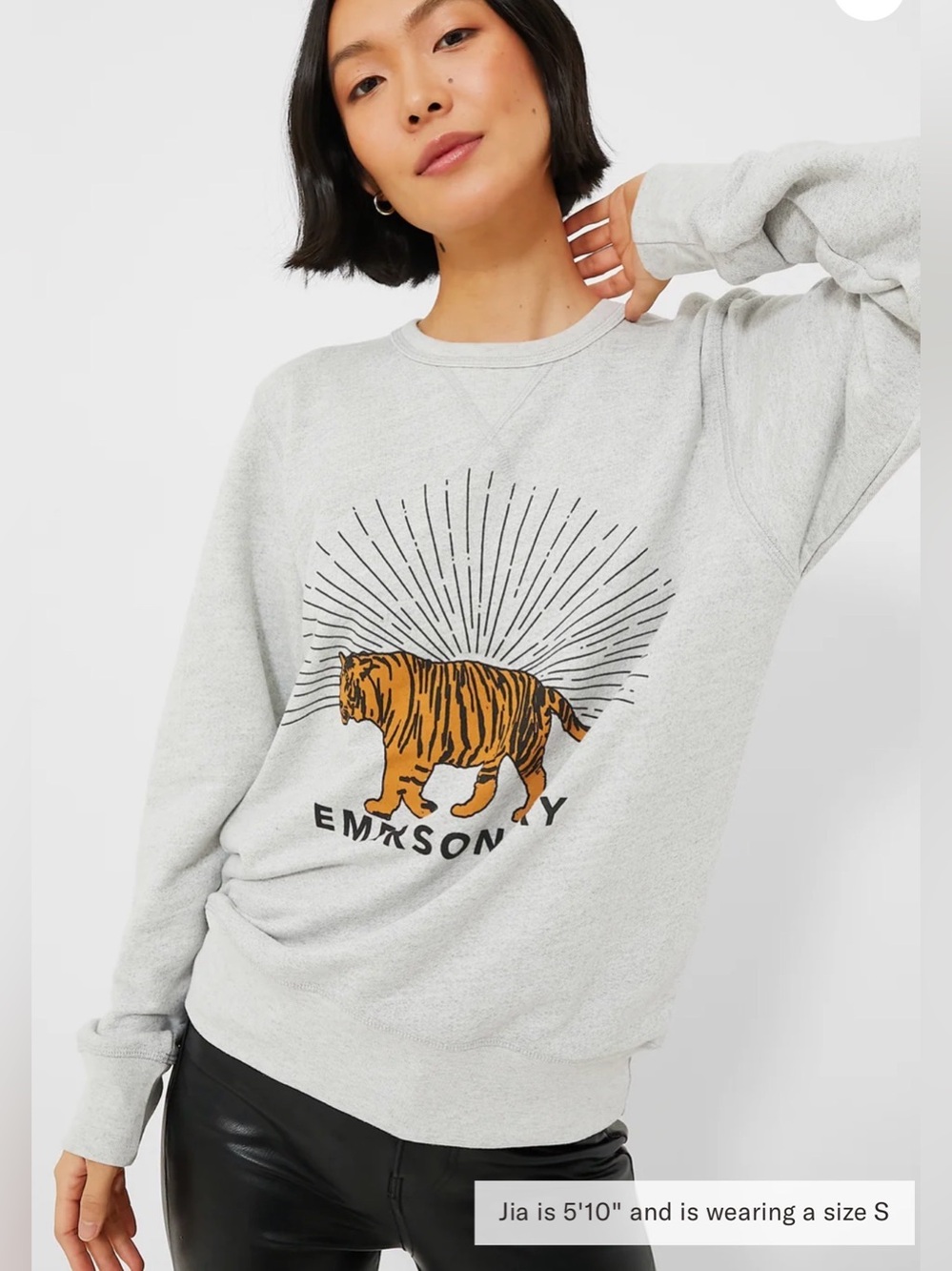 EMERSON FRY Gray Tiger Sweatshirt Tuckernuck S